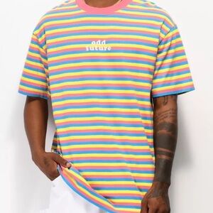 Odd Future X Zumiez Candy Stripe Unisex Short Sleeve Tee Shirt Size Small